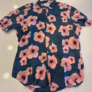 Acacia Swimwear - Men's Aloha Shirt - XL - Hibiscus